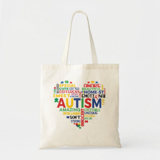  corazon autismo tote bag