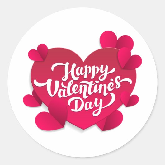 Corazon de San Valentin  Ronde Sticker (Voorkant)