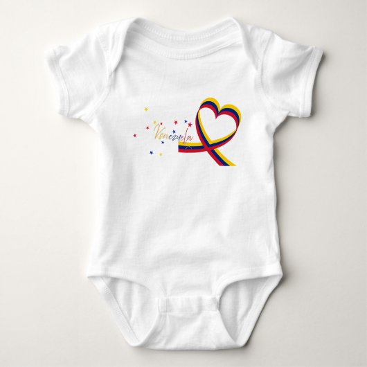 Corazón de Venezuela con Estrellas – Diseño Tierno Romper (Voorkant)