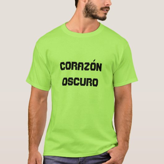 corazón oscuro - donker hart in het Spaans T-shirt (Voorkant)