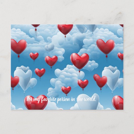 Corazones en cielo briefkaart (Voorkant)