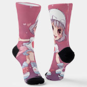 corazones pattern sokken (Gebogen)