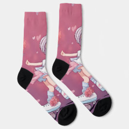 corazones pattern sokken