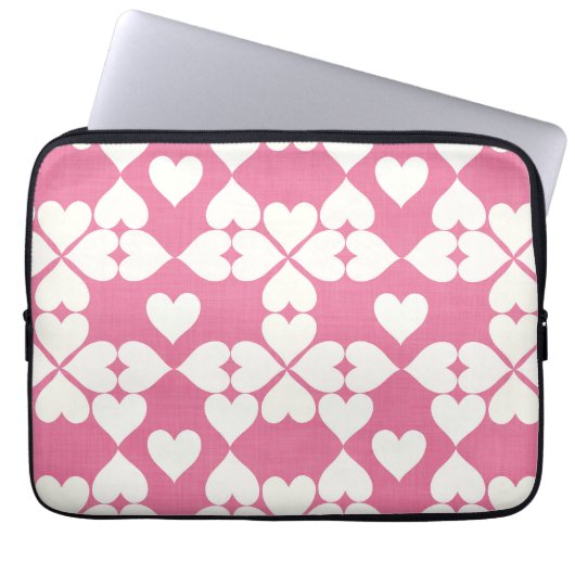 corazones pop laptop sleeve (Voorkant)