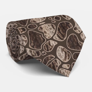 Corbata con manchas de serpiente marrón stropdas
