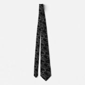 Corbata negra elegante con bambú gris stropdas (Achterkant)