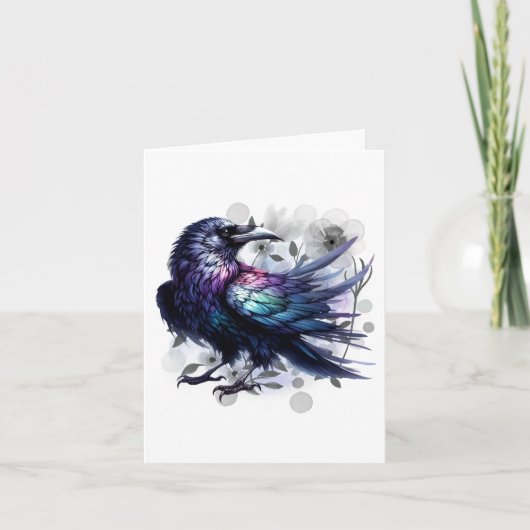 Corbeau à l'aquarelle vierge (Devant)