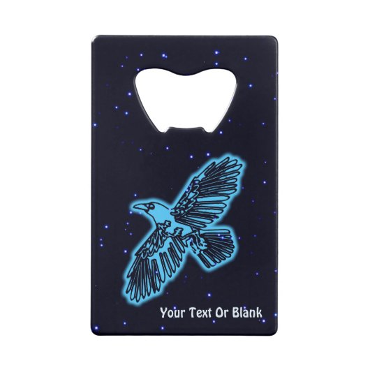 Corbeau bleu brillant sur les étoiles (Devant)