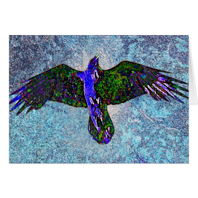 Corbeau couleur bleu (Devant horizontal)
