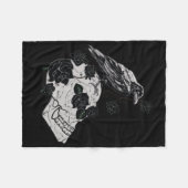 Corbeau, crâne et Roses Jetez la couverture (Devant (Horizontal))