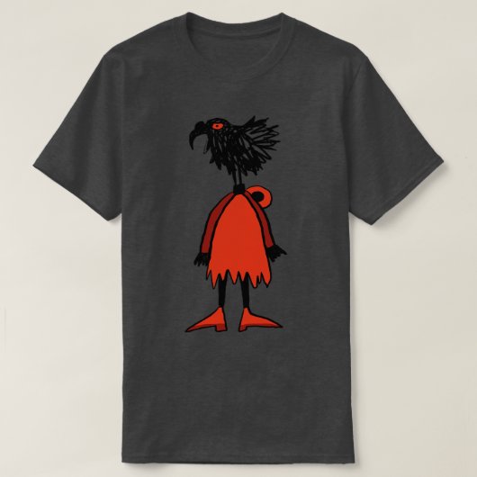 Corbeau dans un sweat - shirt à capuche rouge (Design devant)