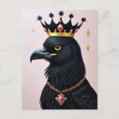Corbeau dans une couronne Carte postale (Devant)