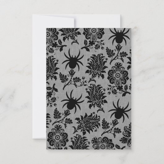 Corbeau et araignée Damask Lin gris RSVP (Dos)
