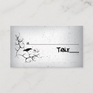 Corbeau et crâne Carte d'escorte mariage gothique