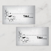 Corbeau et crâne Carte d'escorte mariage gothique (Devant / Derrière)