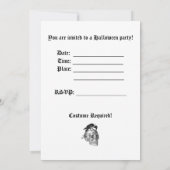 Corbeau et crâne Halloween Fête Invitation (Dos)