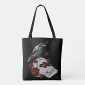 Corbeau et crâne Sac commercial Roses rouges (Dos)