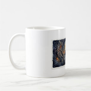 Corbeau fantaisiste sous une tasse de sorcière de