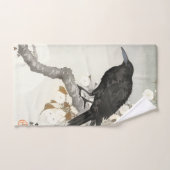 Corbeau Koson japonais oiseau corneille (Serviette à main)
