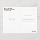 Corbeau noir avec fleurs Invitation gothique (Dos)