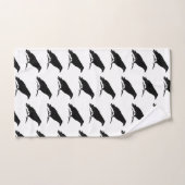 Corbeau Noir Oiseau Halloween Peinture Ensemble de (Serviette à main)