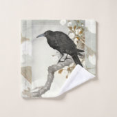 Corbeau Raven Koson Oiseau japonais (Gant de toilette)