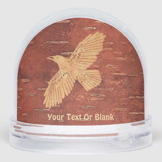 Corbeau rustique sur écorce de Birch Intérieur (Arrière)