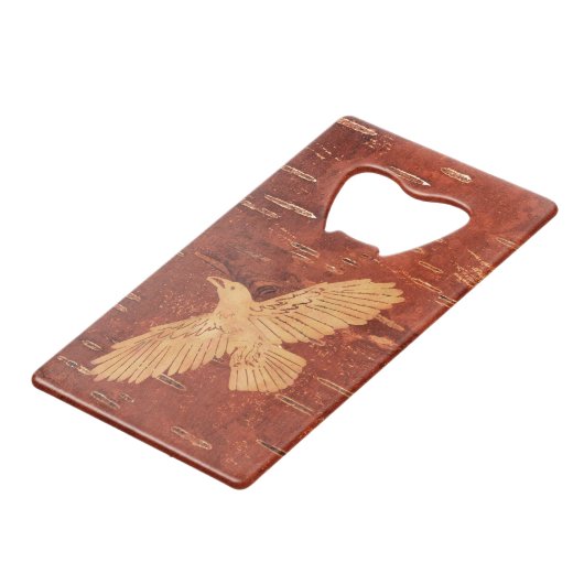 Corbeau rustique sur écorce de Birch Intérieur (Dos Angle)