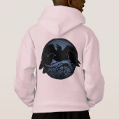 Corbeau Sweat - shirt à capuche corbeau pour enfan (Dos)