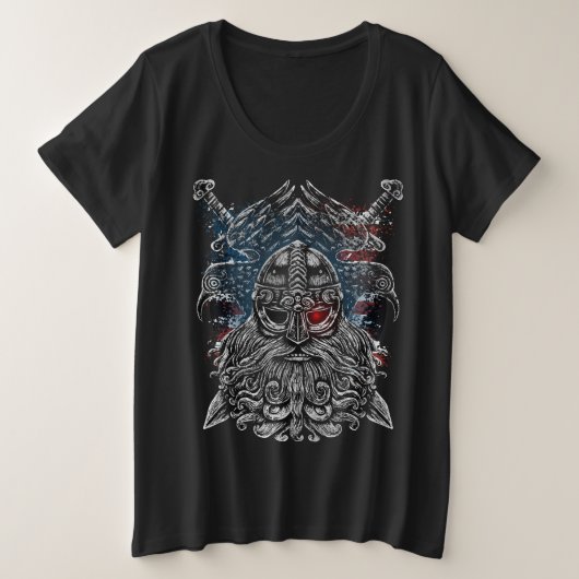 Corbeaux et épées d'Odin Mythologie Viking drapeau (Design devant)