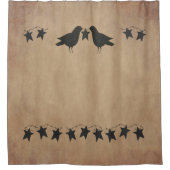 Corbeaux Et Étoiles Douche Rideau (Devant)