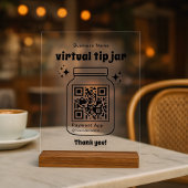 Corbeille à pourboires virtuelle avec code QR
