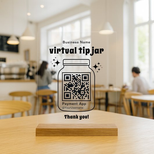 Corbeille à pourboires virtuelle avec code QR