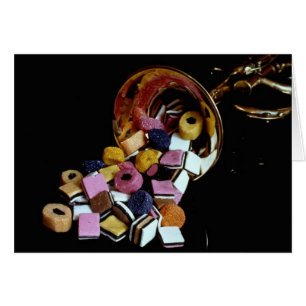 Corbeille de trompette avec bonbon de réglisse Noë