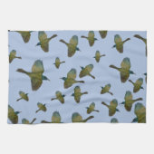 Corbeille Vert Bleu Oiseau Rouge Serviette de cuis (Horizontal)