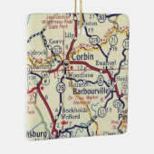 Corbin KY Map Keramisch Ornament (Rechts)