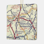 Corbin KY Map Keramisch Ornament (Links)
