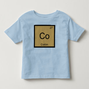 Corbin Naam Chemie Element Periodiek Systeem Kinder Shirts