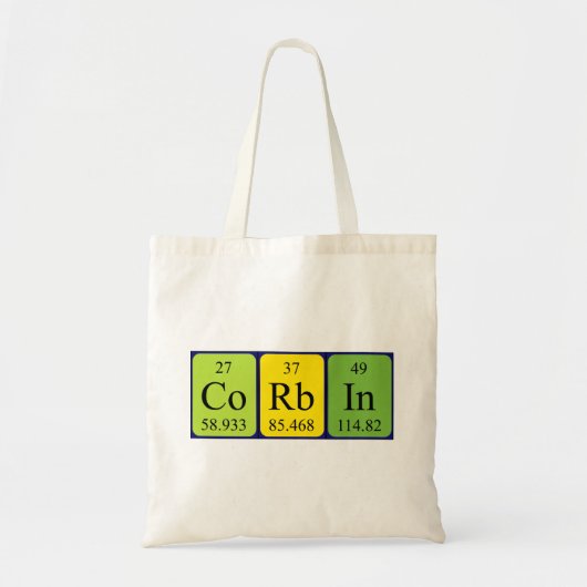 Corbin periodieke lijstnaam canvas tas (Voorkant)