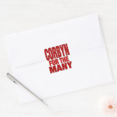 Corbyn voor de Velen Vierkante Sticker (Envelop)