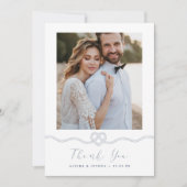 Corde cardiaque marine et Merci photo blanc (Devant)