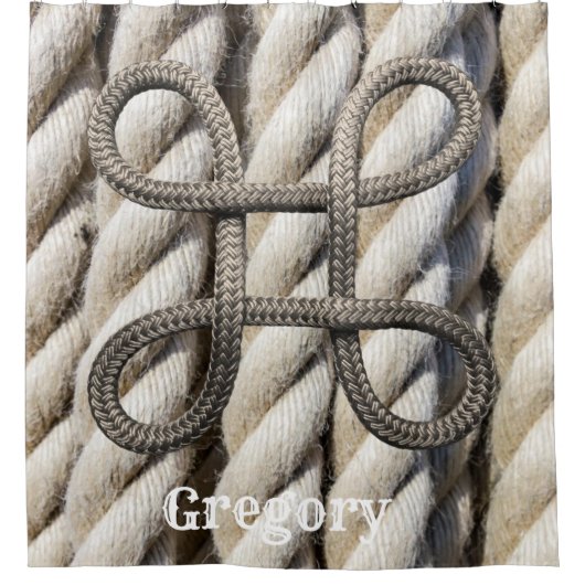 Corde gris rideau de douche (Devant)