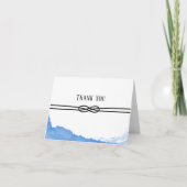 Corde marine Océan bleu Merci aquarelle (Devant)