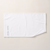 Corde nautique marine blanc nom personnalisé texte (Serviette à main)