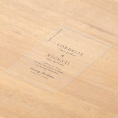 Cordelia Modern Wedding Save the Date Acryl Uitnodigingen (Laagn)