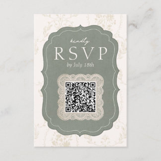 Cordelia's Kanten Bruiloft RSVP Kaartje