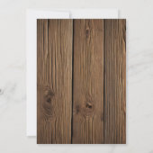 Cordes rustiques feux fête/mariage CARD INVITATION (Dos)