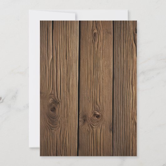 Cordes rustiques feux fête/mariage CARD INVITATION (Dos)