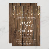 Cordes rustiques feux fête/mariage CARD INVITATION (Devant / Derrière)