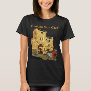 Cordes Sur Ciel Frankrijk Retro Reis T-Shirt